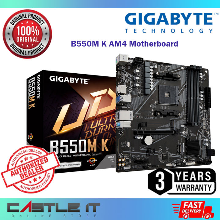 Gigabyte B550m K Am4 Motherboard Amd Mainboard B550m K Ryzen 3 5 7 9 Lazada 4819