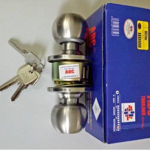 Khoá cửa gỗ cửa thông phòng cửa phòng ngủ cửa phòng vệ sinh hình tròn màu thau xám