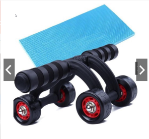 Con Lăn Tập Bụng 4 Bánh + Thảm Lót dụng cụ tập thể dụcthể hình dụng cụ tập cơ bụng cơ tay