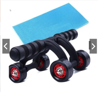 Con Lăn Tập Bụng 4 Bánh + Thảm Lót dụng cụ tập thể dụcthể hình dụng cụ tập cơ bụng cơ tay