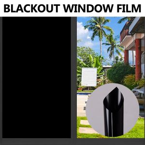 Window Film，Environmentally Friendly Practical Anti-Ultraviolet Sunscreen One Way Mirror Privacy Static Cling Anti-Scratch Easy to Use and Remove Non-Adhesive for Home Bedroom Office Decor Glass Door Sticker
