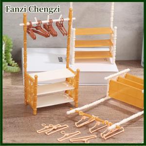 Fanzi 1set 30cm Doll Clothes Rack Garment Organizer Hangers for Dolls Handbag Clothes