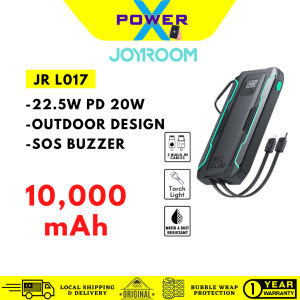 Joyroom JR-L017 10000mAh / 20000mAh Outdoor Power Bank 2 Built-in cable 22.5W + PD20W Fast Charging With SOS Emergency Mode Camping Travel Powerbank