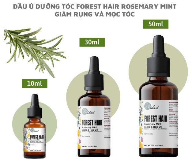 Dầu ủ dưỡng tóc FOREST HAIR Rosemary Mint Scalp and Hair Oil chai 10ml