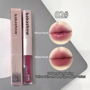 ลิปกลอสผิวด้านหมอกนิ่มลิปเคลือบริมฝีปากกระจกแสงน้ำลิปกลอสกันน้ำคงทนลิปทินท์ปาร์ตี้นักเรียน