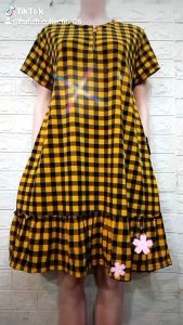 Daster nagita Ruffle keliling Harga 35.000 Ld 110-130cm Pb 100cm Bahan voxy premium Tebal ademlembut