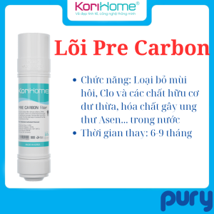 Combo 4 lõi lọc Korihome 2 sediment 2 Pre carbon hệ cắm nhanh dùng cho máy WPK-606...