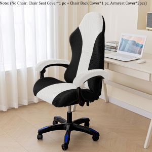NOONOR Stretchy Gaming Chair Covers Thicken Breathable Chair Cover Set Durable with Armrest Protection Seat Protect Cover for Office and Computer Chairs
