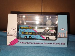 A&S People Movers Deluxe Volvo Bus B8L Model (1:120) [Bus Model with Merlion Statue]
