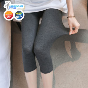 Celana Legging Pendek Wanita Dewasa Bahan Kaos Strait Tebal Ukuran Standar dan Jumbo