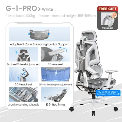 Xpanse T9 Dual Wing Support Ergonomic Gaming Office Chair Kerusi Office With 6D Mobile Armrest