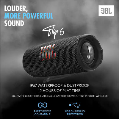 [6 months warranty]OriginalJBL FLIP 6 Wireless Bluetooth Speaker Power Bass Portable Subwoofer Music