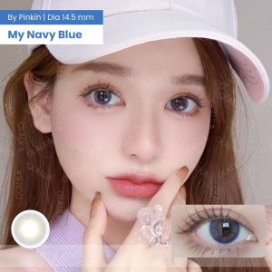 COD SOFTLENS NAVY BLUE 14.5MM BY PINKIN NORMAL DAN MINUS
