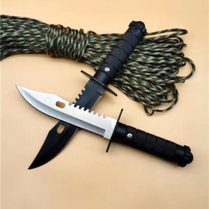 มีดตรง มีดพกพา กระบี่ ไม่เป็นสนิมง่าย มีความแข็งสูง คม ใช้งานดี สวยงาม HUNTING KNIFE 28CM ใช้สำหรับ กลางแจ้ง / บ้าน / ป้องกันตัวเอง / ปอก Multi-function Knife Tactical High Hardness Saber Field Survival Knife Self-defense Sharp Straight Knife