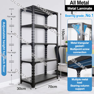 olome Steel Rack Shelves Storage Shelves Shelf Storage Supermarket Angle Steel Balcony Kitchen Warehouse display iron shelf 3 layer and 4 layer household angle steel shelf Cold-rolled Steel  Tiers Shelving Units Adjustable - Lazada