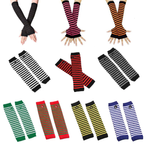 Color Matching Gloves Cosplay Over Sleeve Mitten Oversleeve Women for Sun Block Keep Warm Cuff Touchscreen Cycling Glove