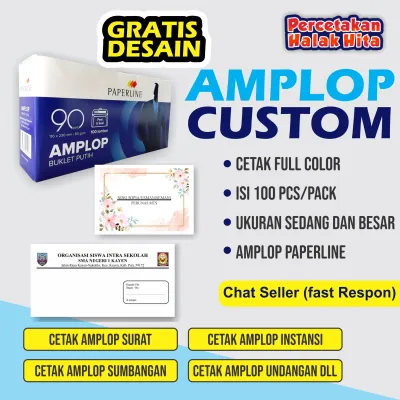 Cetak Amplop / Cetak Amplop Custom / Amplop Instansi / Amplop Kondangan / Amplop Desain Custom