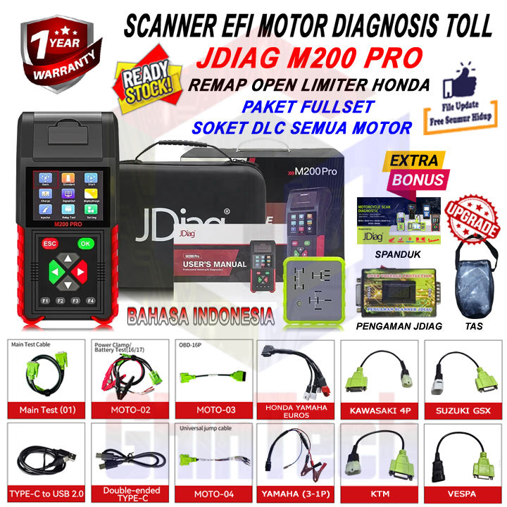 JDiag M200 M200 PRO Bisa Remap Motor Scanner Function Diagnostic