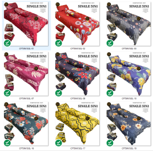 CADAR HOTEL SINGLE KATIL BUJANG 5 IN 1 WITH COMFORTER TEBAL BEDDING MURAH BERBALOI