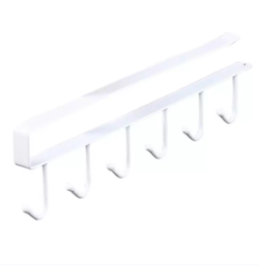 AllShop 6 Hooks Cup Holder Hanger Kitchen Cabinet Shelf Wardrobe Storage Rack Organizer Tools
