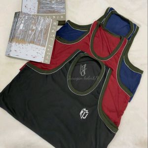 Promo...!!!! isi 6 pcs singlet pria bordir//singlet volly/kaos dalam dewasa