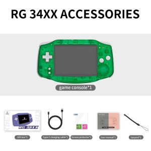 ANBERNIC RG34XX Retro Gaming Console 3.4-inch Linux 64 bit System H700 quad core ARM Cortex-A53 Supports TV WIFI Online Pairing