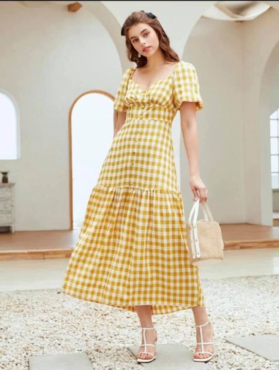 Lazada yellow outlet dress