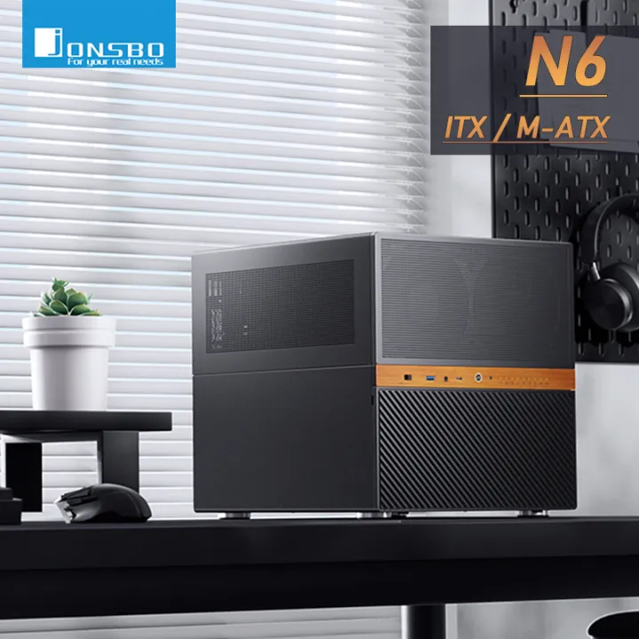 Jonsbo N6 PC Case NAS Host Box MATX Desktop Computer 9 Hard Disk Slots Support 240 Water-cooled ITX Computer Chassis 2 Case Fans