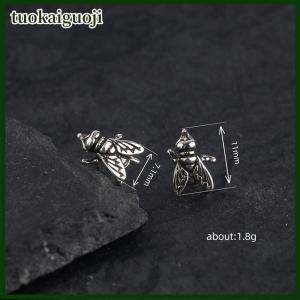 tuokaiguoji ต่างหูรูปแมลงวันแนววินเทจสำหรับผู้หญิงต่างหูรูปแมลงวันสุดฮาของขวัญสำหรับงานปาร์ตี้