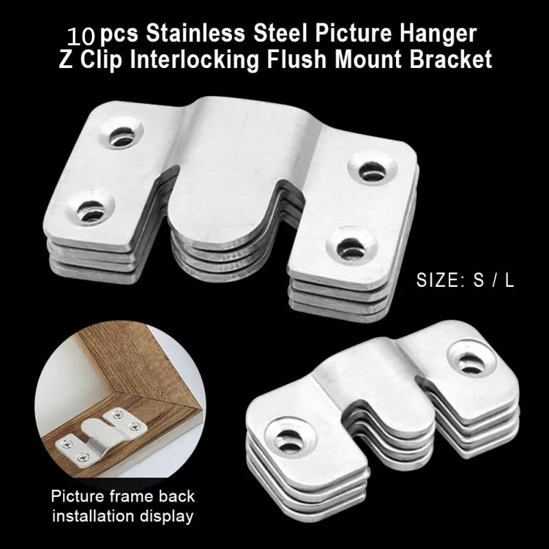 Household Hooks Z-clips Stainless Steel Hanging Picture Hardware