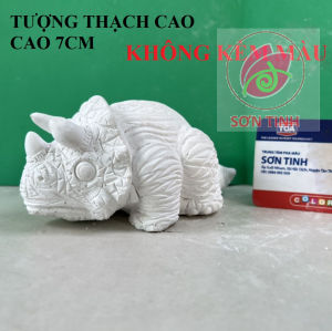 Tượng tô màu Khủng long 3 sừng C11 tô tượng thạch cao (Không kèm màu) luyện vẽ tượng trắng decor