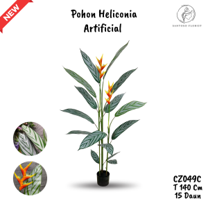 Dekorasi Rumah Pohon Hias Heliconia Artificial Aesthetic Hiasan Rumah Pohon Palsu CZ-049-C