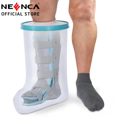 NEENCA Waterproof Ankle Cast Cover for Shower AdultExtra Large - Reusable Shower Boot Cover Watertight Foot Protector - Perfect Fit for Leg Foot Ankle and No Mark on Skin
