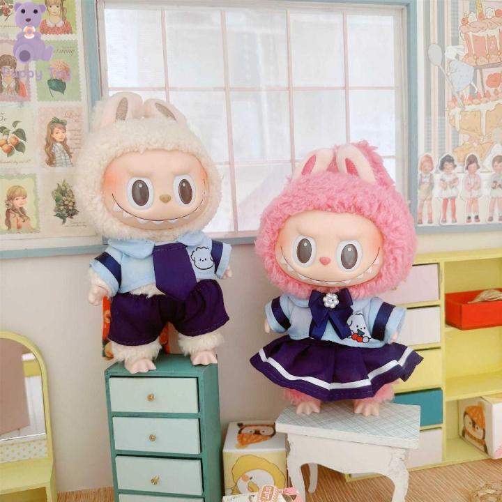 Costume Pour Figurine Labubu 17 Cm - Ensemble Sweat à Capuche + Pantalon - Compatible Générations 1, 2, 3 (debout/assis) - Accessoires Inclus - 4
