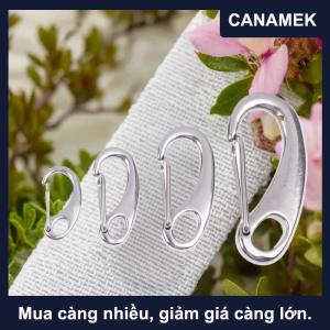 【CANAMEK】 4pcs trứng hình dạng mùa xuân Snap Hooks thép không gỉ đa chức năng đi bộ đường dài cắm trại vành đai Carabiner nhanh chóng phát hành móc