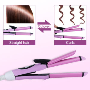 2 in 1 hair straightener hair curler electric professional flat iron curling iron style tool wet and dry dual use household
