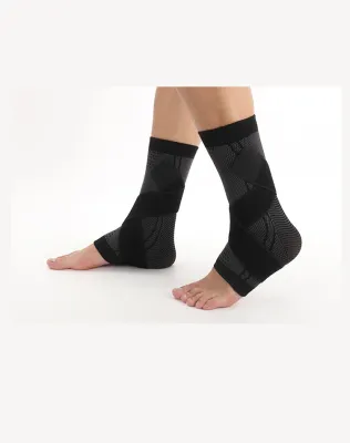Plantar Fasciitis Sock Ankle Brace Support Compression Sleeve with Adjustable Straps for Arch Pain Relief Sprain Recovery