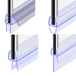 1 PCS Useful Hardware Rubber Prevent Bath Screen Window Seal Sealing Strips Glass Door Weatherstrip Water Baffle