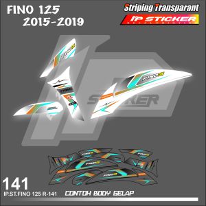 FINO 125 (COD) STIKER STRIPING MOTOR YAMAHA FINO 125 TAHUN 2015-2019 - STIKER LIST GRAFIK SIMPLE WARNA VARIASI DESAIN RACING HOLOGRAM DAN TRANSPARAN BISA COD IP.KODE R-141 IP PROJECT