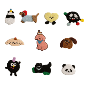 Set Of 10 Cartoon Cloth Patches Animal Repairing Patches With Adhesive Backing For Decorating Garments And Accessories