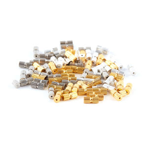 Salime 50pc Rhodium Screw Clasps Necklace Bracelet Jewelry Making Connector Diy Finding