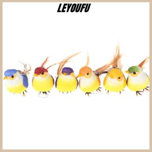 LEYOUFU 1Pc Mini birds artificial foam feathers mini birds home party wedding decor