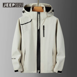 JEEP SPIRIT ฤดูใบไม้ผลิและฤดูใบไม้ร่วงปกติ Workwear ผู้ชายและผู้หญิงกลางแจ้งกันน้ำ Workwear Jacket คู่ Mountaineering Jacket