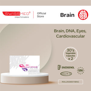 SWISSMED® ENZOPRIME Brain Focus Memory Support | ADHD Cognitive Health Supplement | Citicoline PS Enzogenol (60s)
