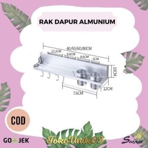 RAK DAPUR ALMUNIUM SHENAR / RAK GANTUNG / RAK PENYIMPANAN / RAK DINDING