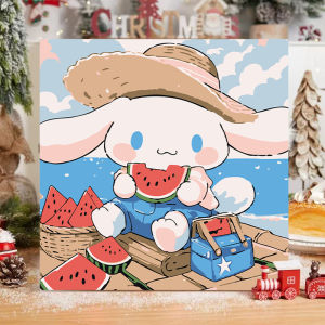 [20x20] Paint By Number Painting By Numbers Kit DIY Lukisan Canvas Seri R Sanrio Kitty Melody Kuromi