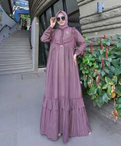 Lady Gamis wanita terbaru murah mewah elegan kekinian dress pesta kondangan hari raya baju muslim