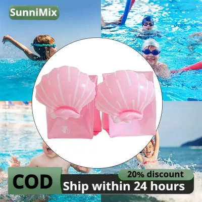 Inflatable Swim Arm Bands Children Roll up Armbands Kids PVC Safety Swimming Arm Rings