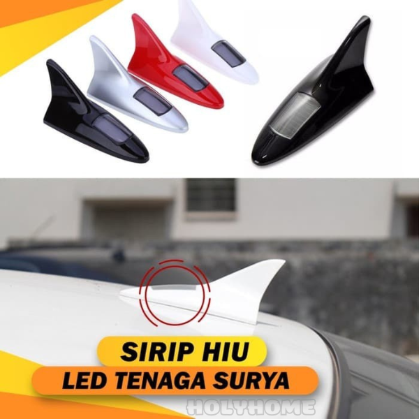 Antena Sirip Hiu Led Rgb Antena Hybrid Led Tenaga Surya Solar Panel