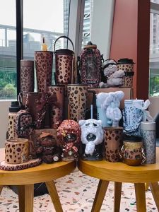 Starbucks 2026 Leopard Print Coffee Vintage Collection Ceramic Mug Glass Tumbler Thermos Gift Set